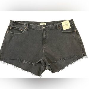Abercrombie & Fitch Black Curve Love Mom Shorts Size 36/22 New